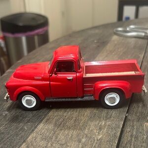 Classic Red Toy Pickup Truck